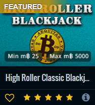 Sportsbet.io's blackjack game in their casino
